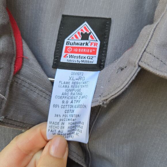 Bulwark FR iQ Series Westex G2 Womens Button Long Sleeve Shirt XL - Picture 7 of 8